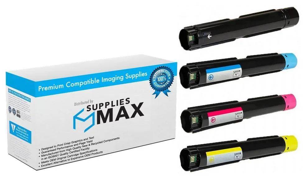 SuppliesMax SuppliesMax High Yield Toner Cartridge Combo Pack (BK/C/M/Y) 106R03737MP — product photo