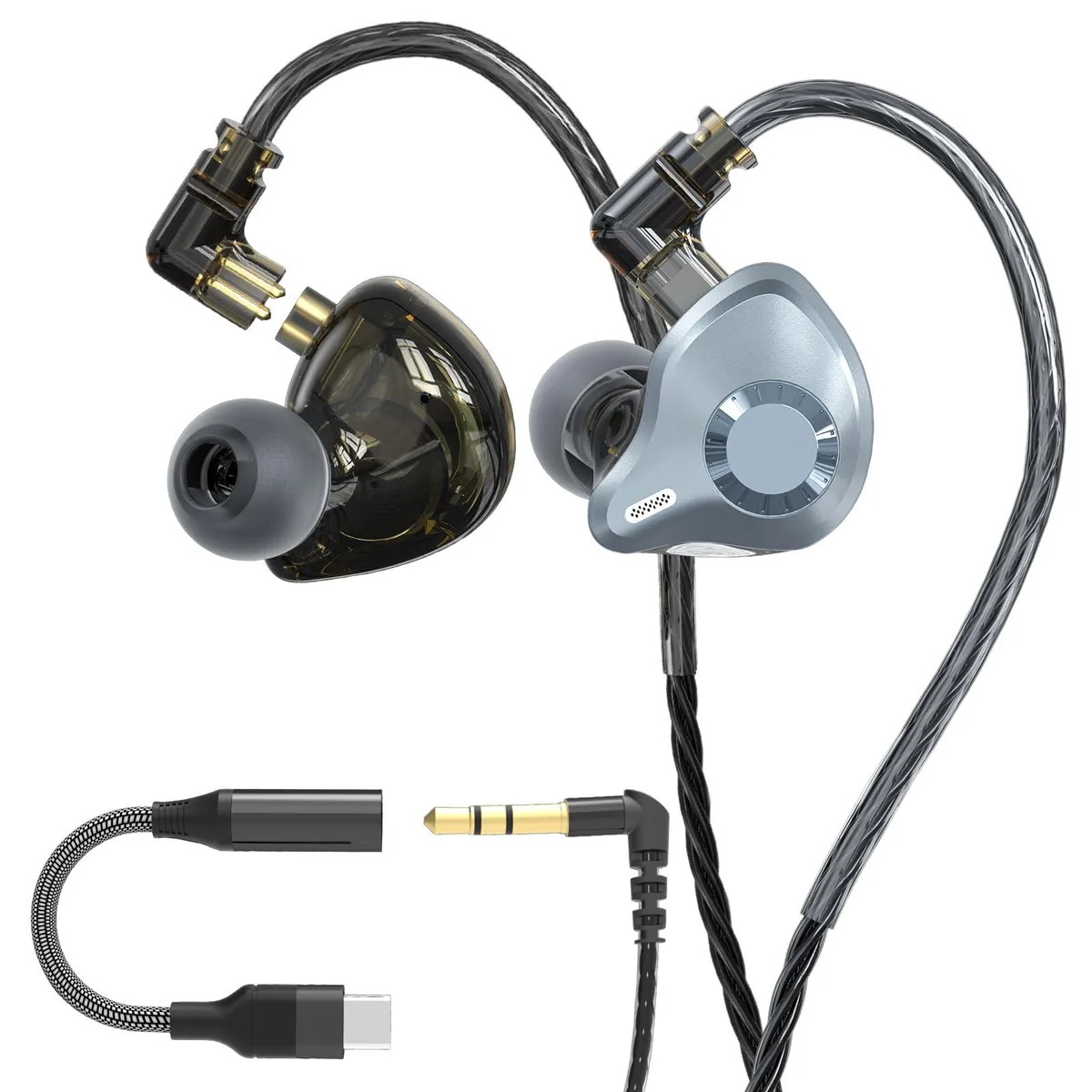  JotVira JV02 10mm IEM Wired Earphones Blue 3.5mm 16ohm 105dB 1.14oz — product photo