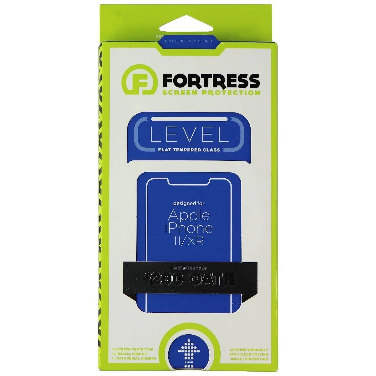 Fortress Press Fortress Press LEVEL Flat Screen Protector with Fortress Focus for Apple iPhone 11/XR — product photo