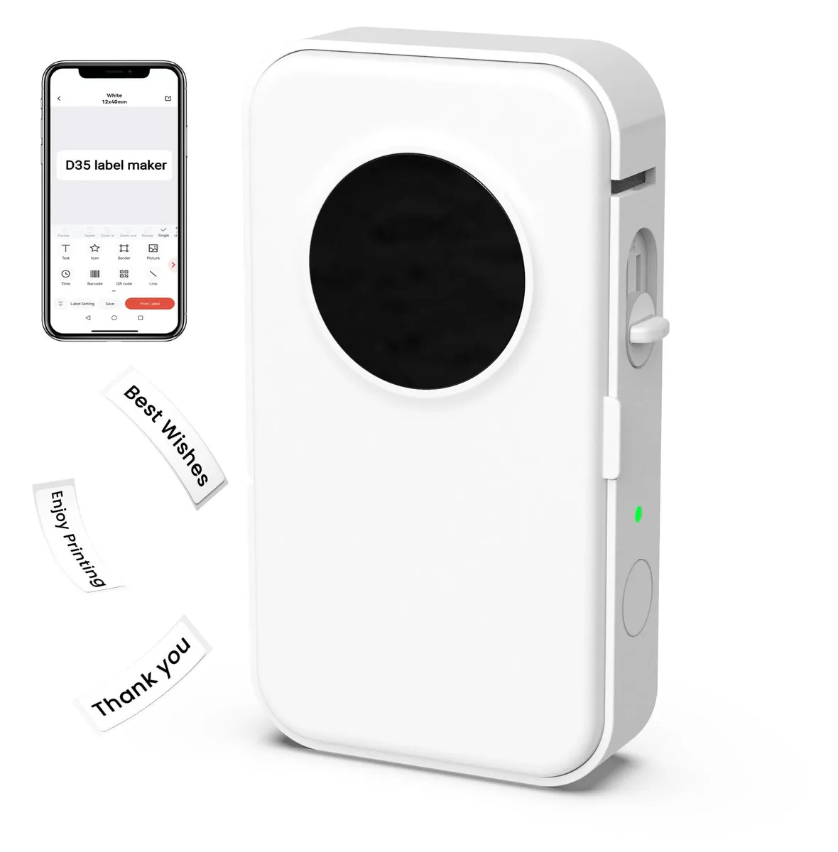  Casio D3S label printer, direct thermal, .5 in, 64 MB, USB, 14.33 x 12.83 x 9.06 in — product photo
