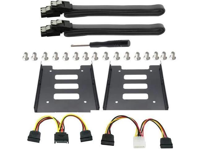 Manw Manw 2Pack 2.5" to 3.5" SSD Bracket Kit with SATA Cable — product photo
