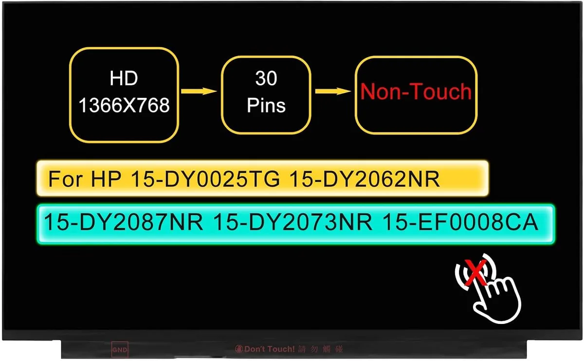 NUOLAISUN NUOLAISUN 15.6" laptop screen B156XTN08.1 30 pin 60HZ HD 1366×768 Non-Touch — product photo
