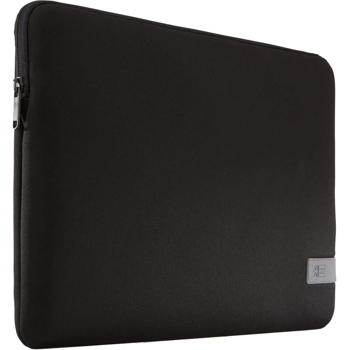 Black memory-foam laptop sleeve for 16 inch notebooks, slim rectangular shape with plush interior
