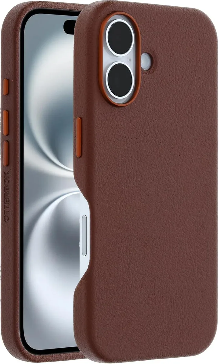OtterBox OtterBox Symmetry Series Cactus Leather Case iPhone 16 Rich Adobe Brown — product photo