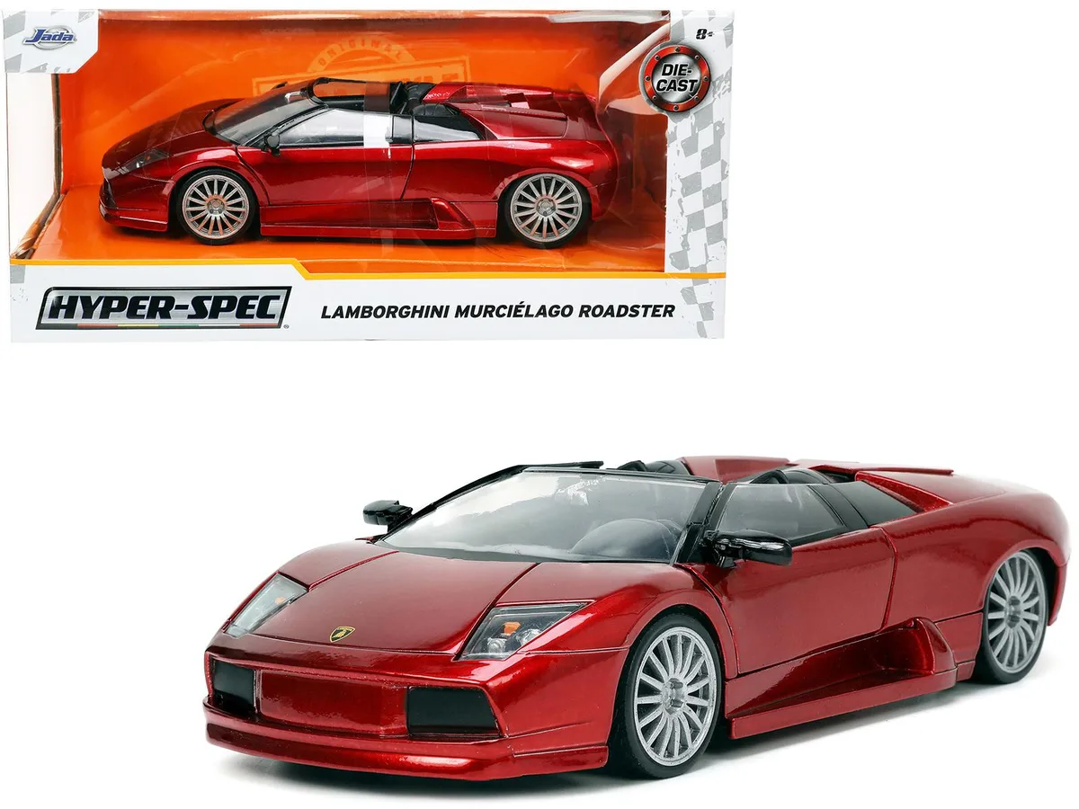 Jada Jada Lamborghini Murcielago Roadster Red Metallic Hyper-Spec 1/24 Diecast Vehicle 34029 — product photo
