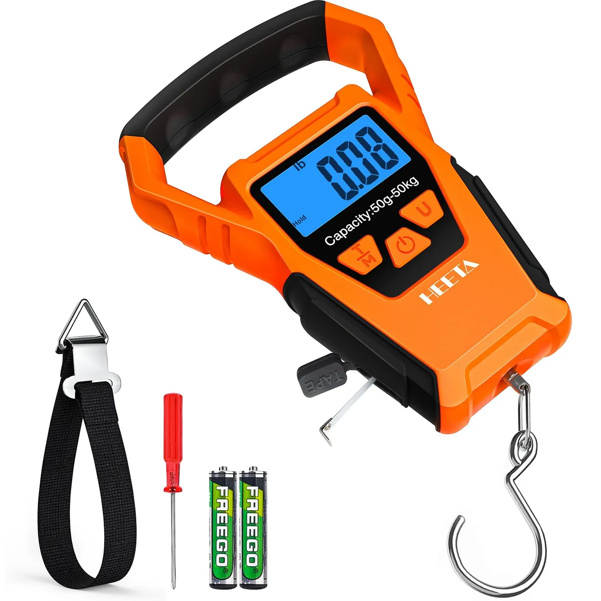  American Weigh 110lb/50kg Digital Hanging Scale Yellow — product photo