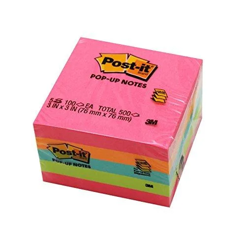  Post-it 3301-5AN Pop-up Sticky Notes 3x3in 500 Sheets — product photo