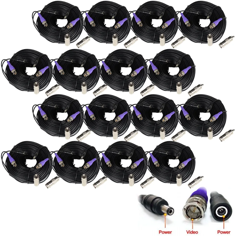 VideoSecu VideoSecu CBHD15016 16 Pack 150ft Video Power Extension Cable — product photo