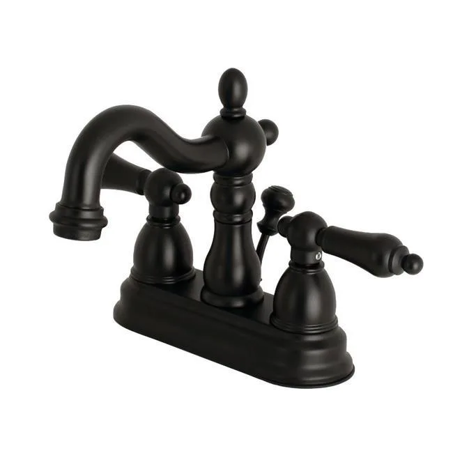 KINGSTON BRASS KINGSTON BRASS KB1600AL 4 in. Centerset Bath Faucet Matte Black — product photo