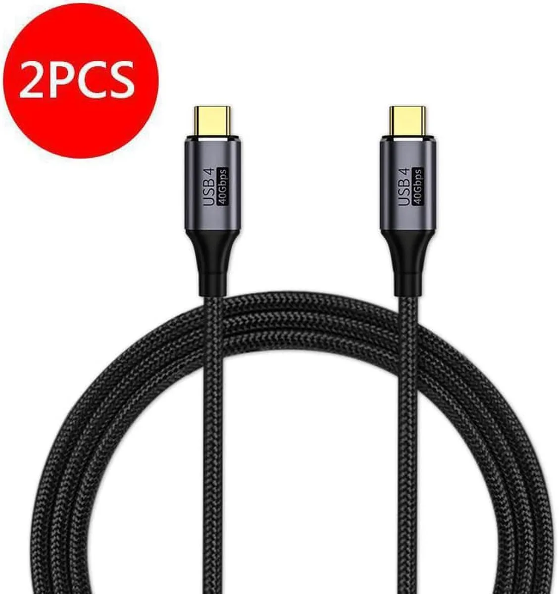 Aomoproing Aomoproing USB4 cable 40Gbps 100W Thunderbolt 3 8K@60Hz right angle — product photo