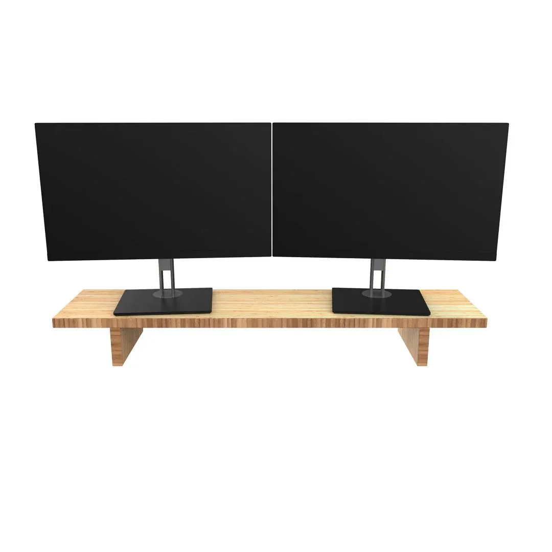 Desky Desky Minimal Monitor Stand Bamboo 41.3in 4.9in high 110.2lb — product photo