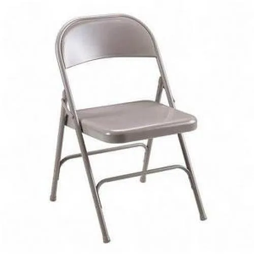 Lorell Lorell 62500 folding chair 4 pack beige steel 225 lb — product photo