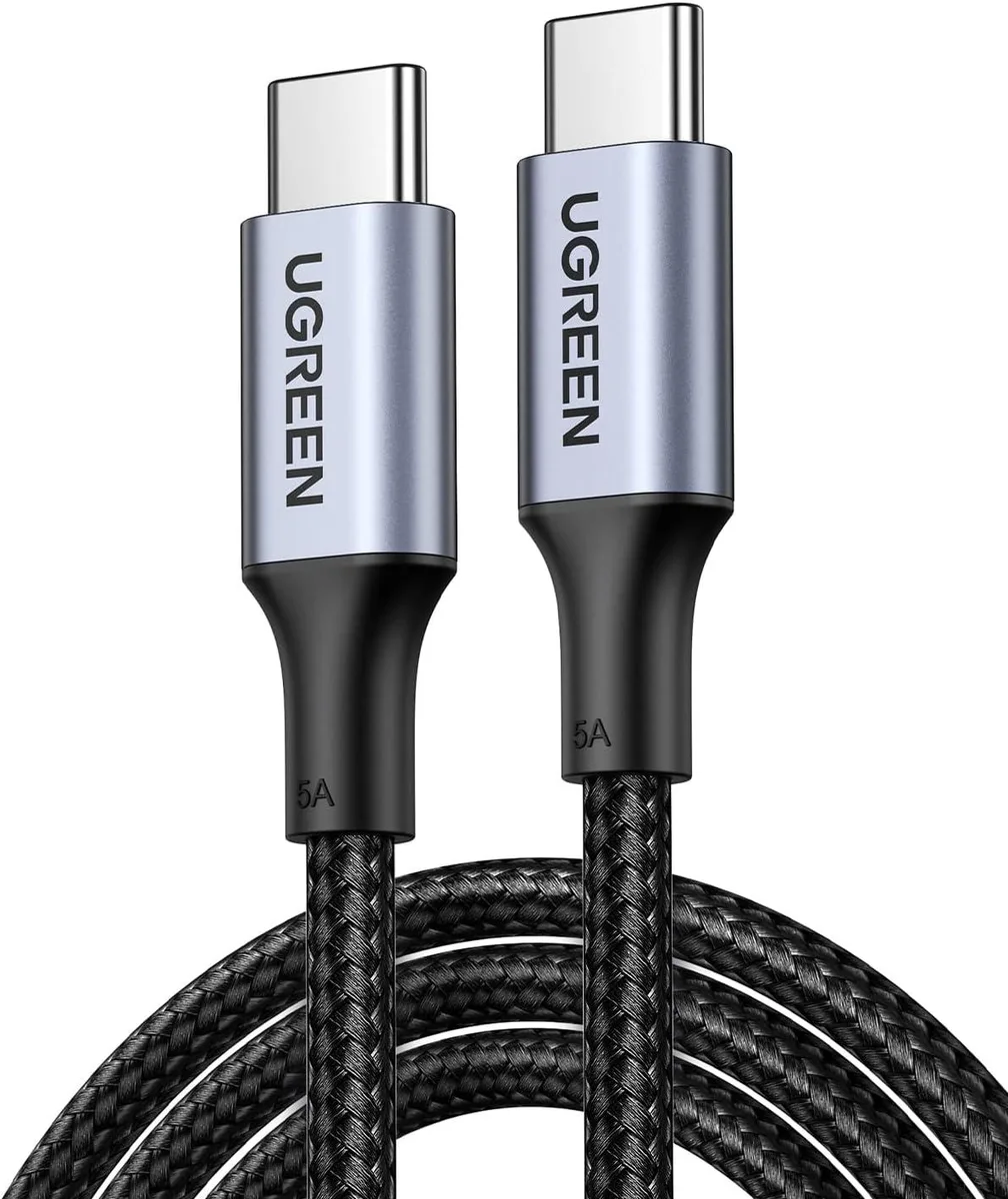 UGREEN UGREEN USB-C to USB-C cable 2-pack 3.3 ft 100W PD3.0 QC3.0 480Mbps Black — product photo