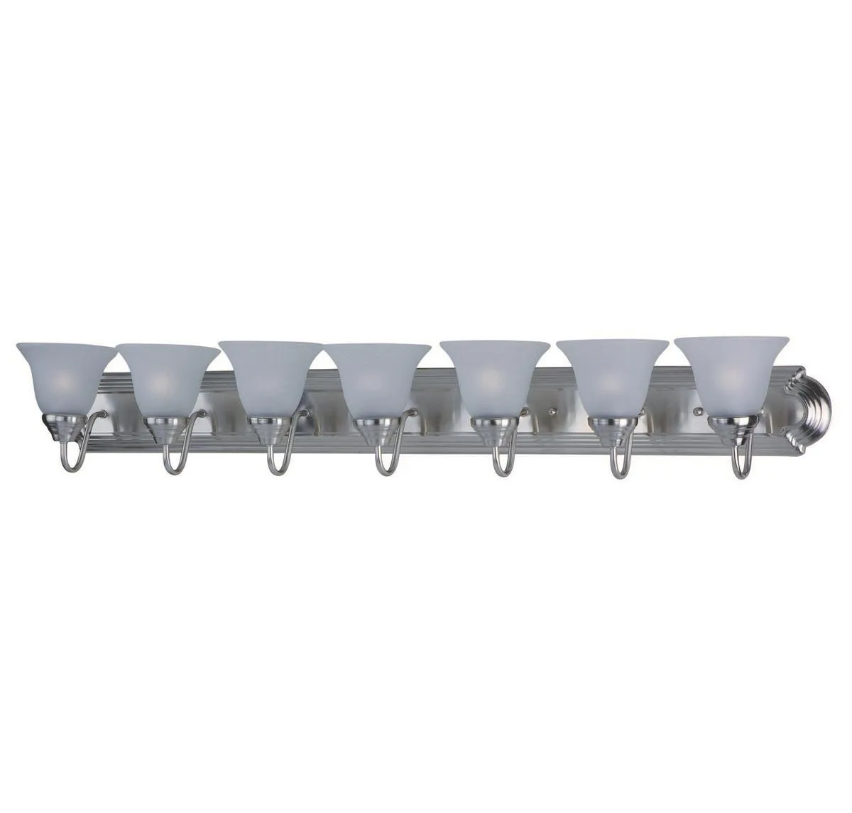 Maxim Mfg. Maxim Mfg. Essentials 48" 7-Light Bath Vanity Satin Nickel — product photo