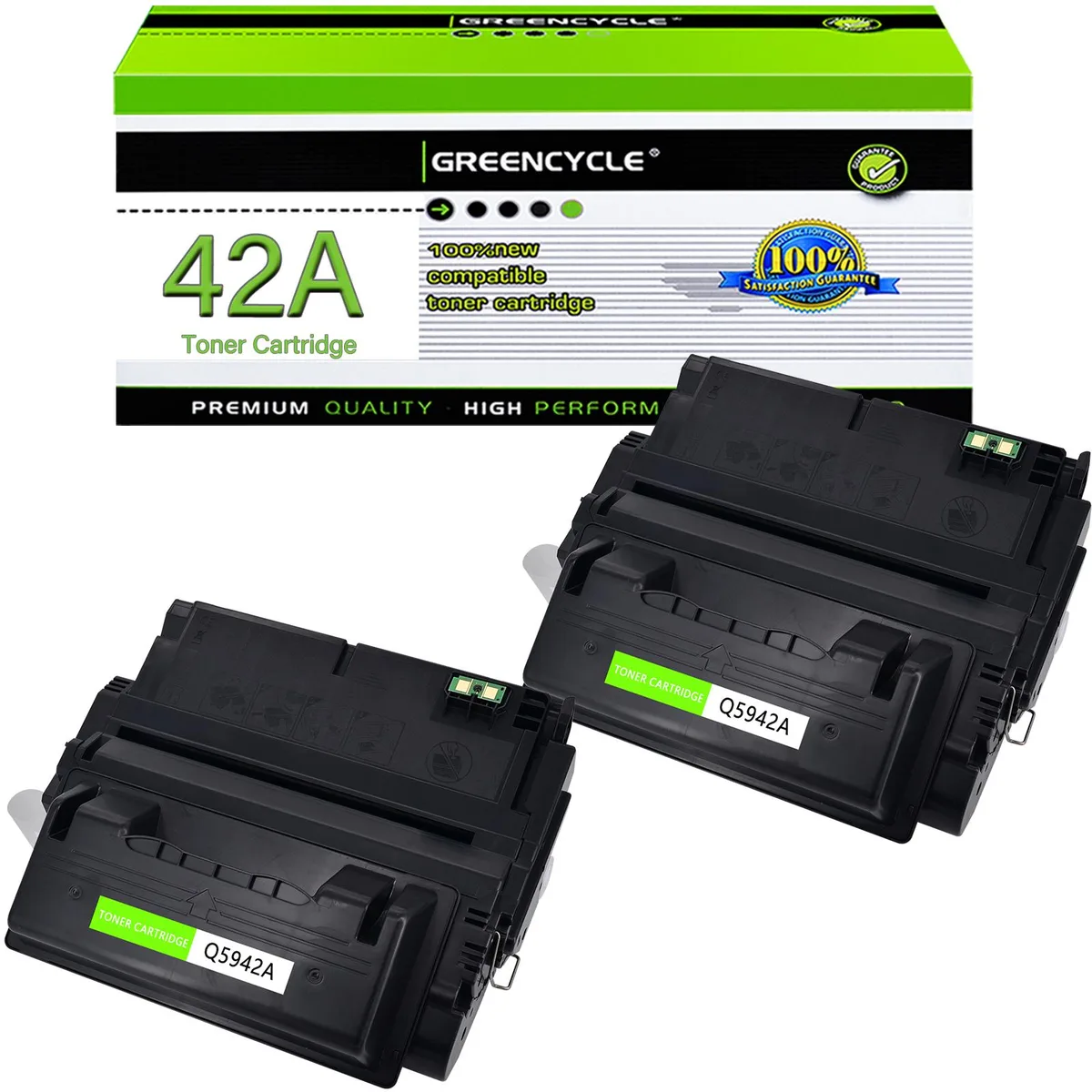 GREENCYCLE GREENCYCLE Q5942A toner cartridge 2-pack black 10000 pages — product photo