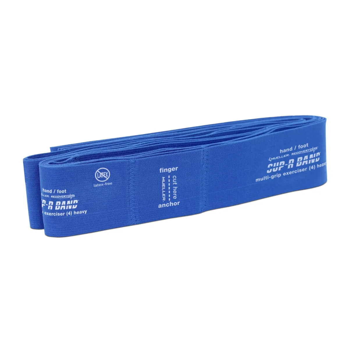 Blue cloth resistance band with multiple grip loops