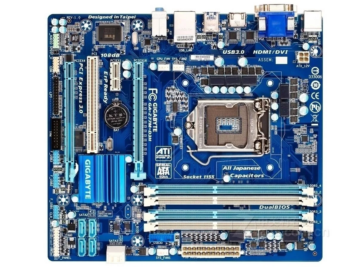 GIGABYTE GIGABYTE GA-Z77M-D3H LGA 1155 Intel Z77 DDR3 32GB Micro ATX motherboard — product photo