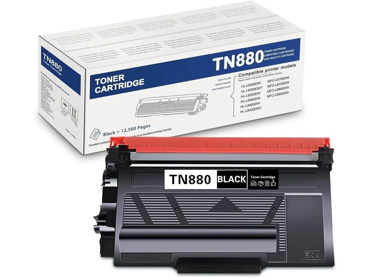 V4ink V4ink TN880 Black Toner Cartridge Fits L6200DWT L6250DW L6300DW L6400DW 12500 Pages — product photo