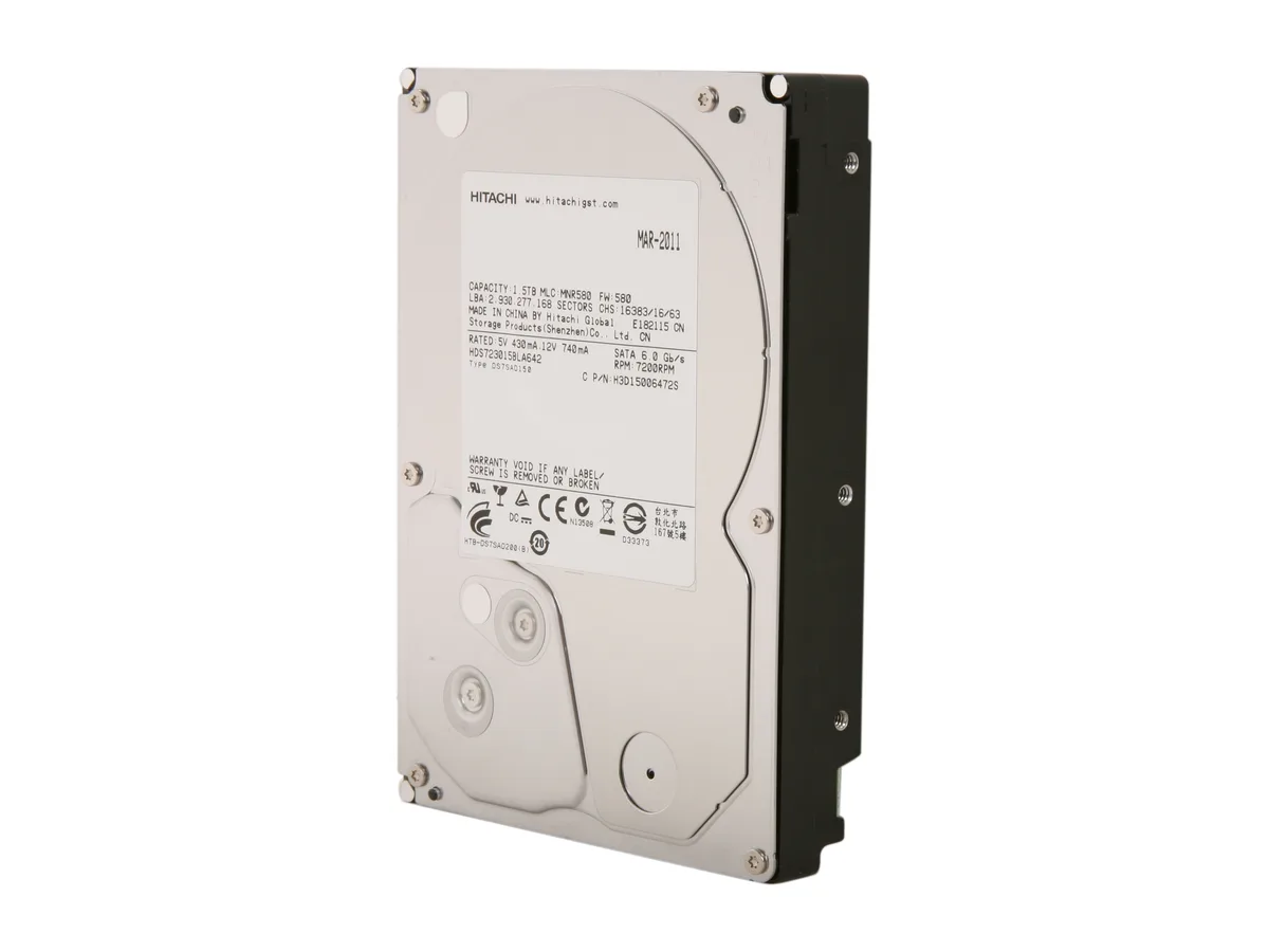 HGST HGST Deskstar 7K3000 0F12114 1.5TB 7200 RPM 64MB SATA 6.0Gb/s 3.5" internal hard drive — product photo
