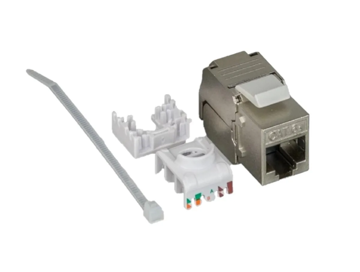 Micro Connectors Micro Connectors CAT 6A Shielded Tool Less Keystone Jack 6-Pack FRT-865ST-6 — product photo