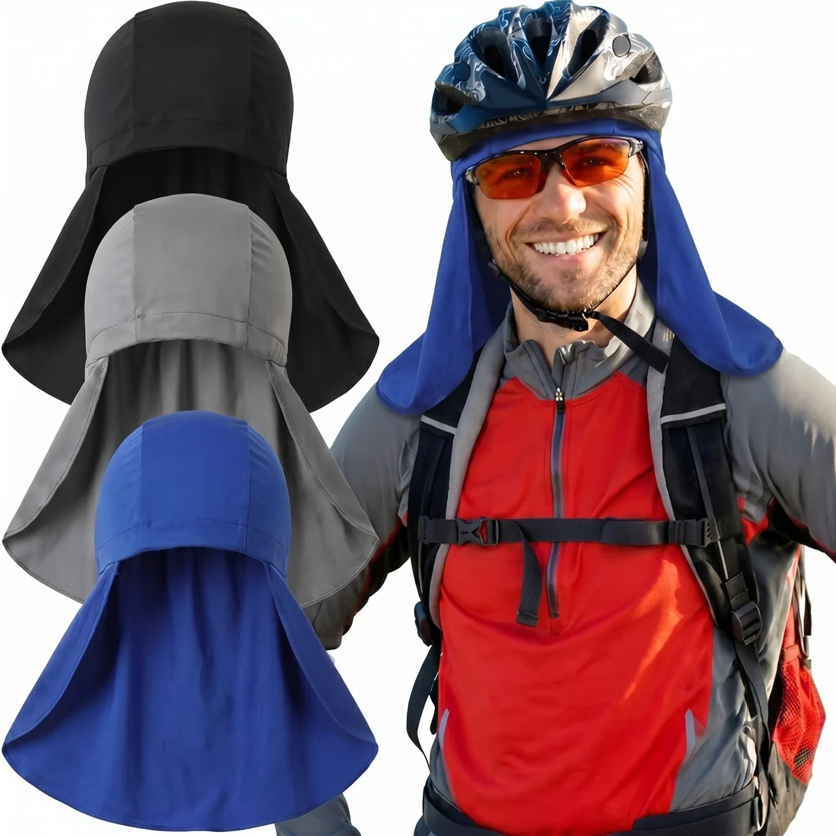 Syhood 3-Piece Cooling Helmet Liner with Neck Mask Black — product photo