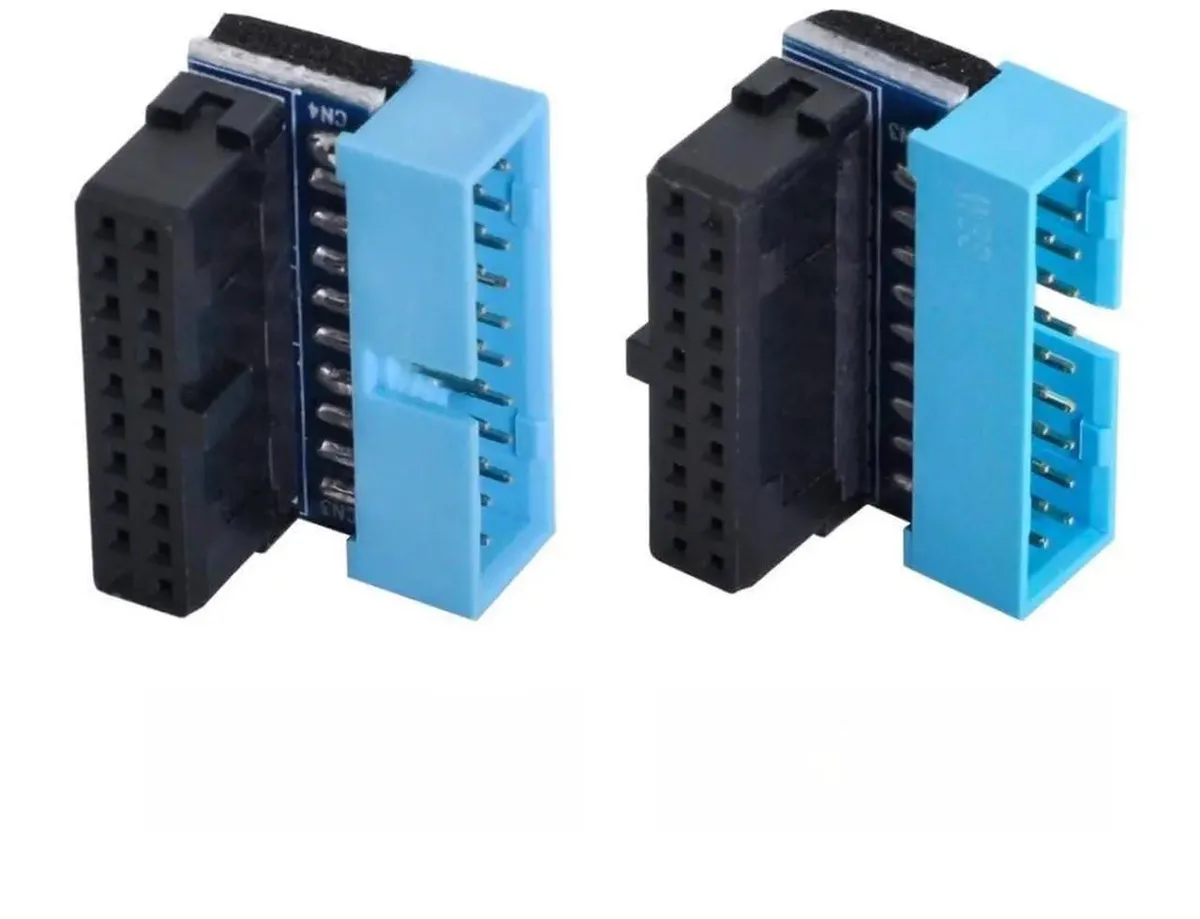 Vszerda Vszerda 2 Pack USB 3.0 19/20Pin Male-Female 90° Adapter — product photo