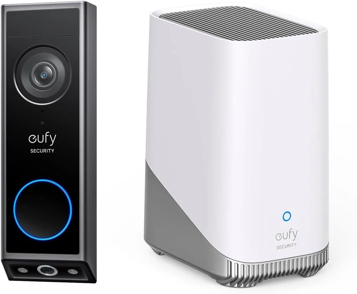 eufy eufy Security Video Doorbell E340 Battery Powered HomeBase S380 Dual Cameras 2K Color Night Vision — product photo