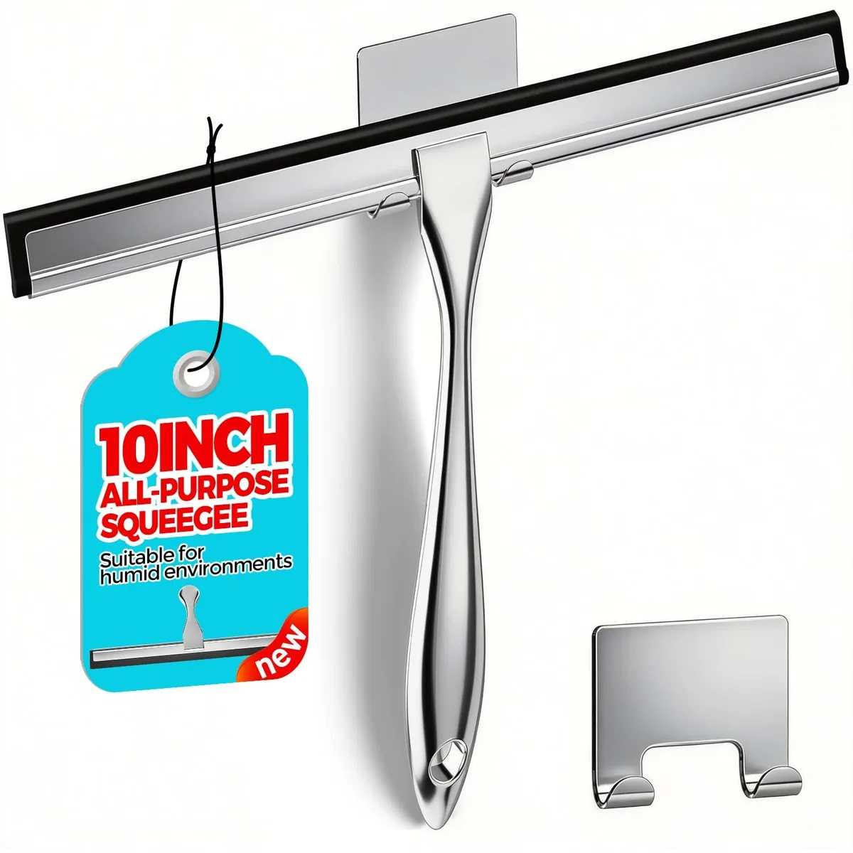  ALFLOD Shower Squeegee 12-Inch Black — product photo
