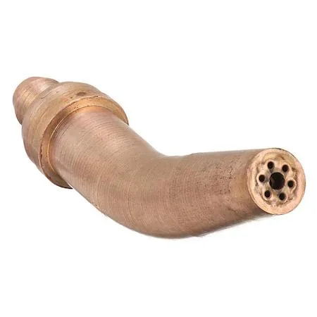 Small brass cutting tip, acetylene size two, one-piece design