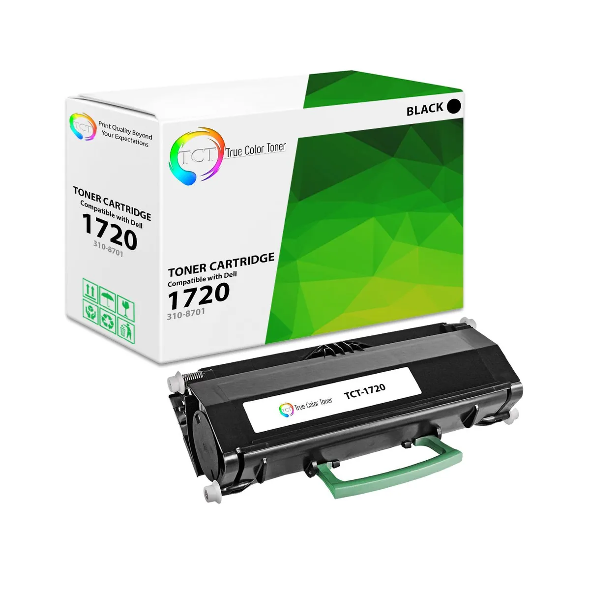 True Color Toner True Color Toner 310-8701/8702/8708/8709 Black Toner Cartridge 6000 Pages for Dell 1720/1720N — product photo