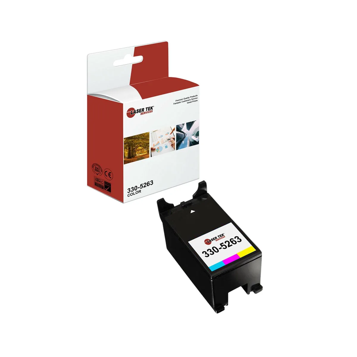 Laser Tek Services Laser Tek Services 330-5263 Multicolored Ink Cartridge for Dell Series 21 22 23 24 — product photo