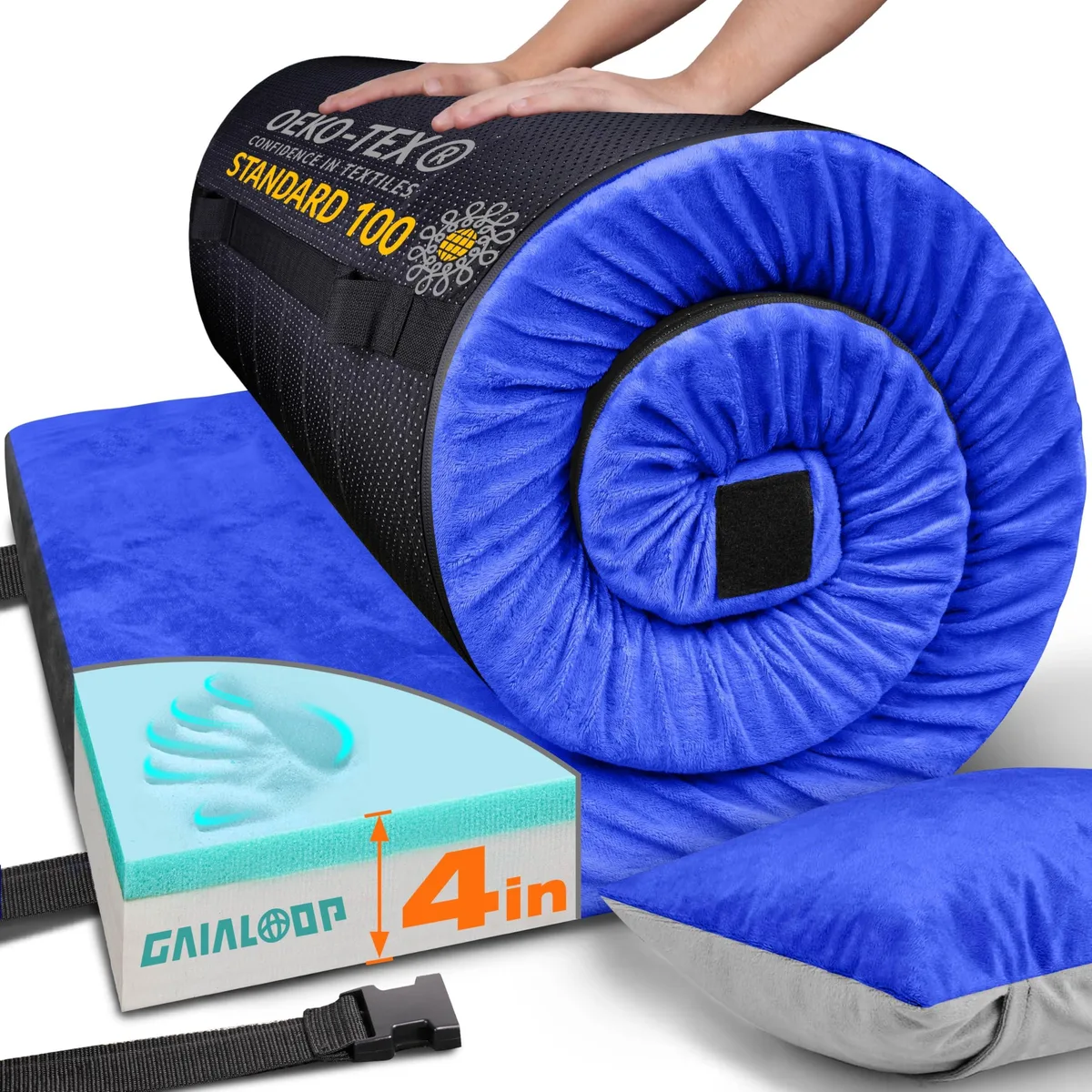  CANMOV GL4CM-010 Memory Foam Camping Pad 75 x 30 x 4 inches — product photo