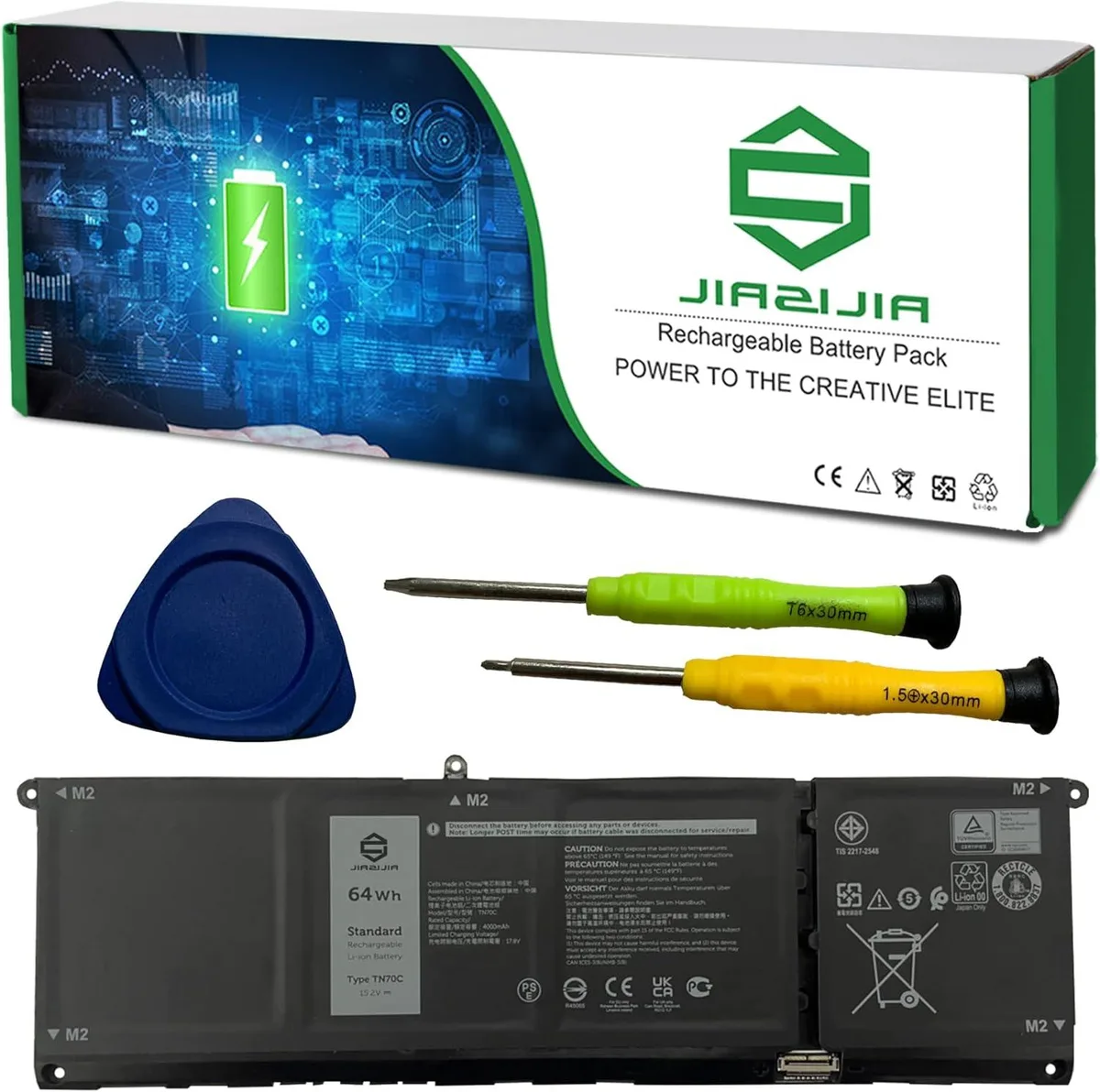 PISKEKAT PISKEKAT TN70C laptop battery 15.2V 64Wh 4000mAh black — product photo