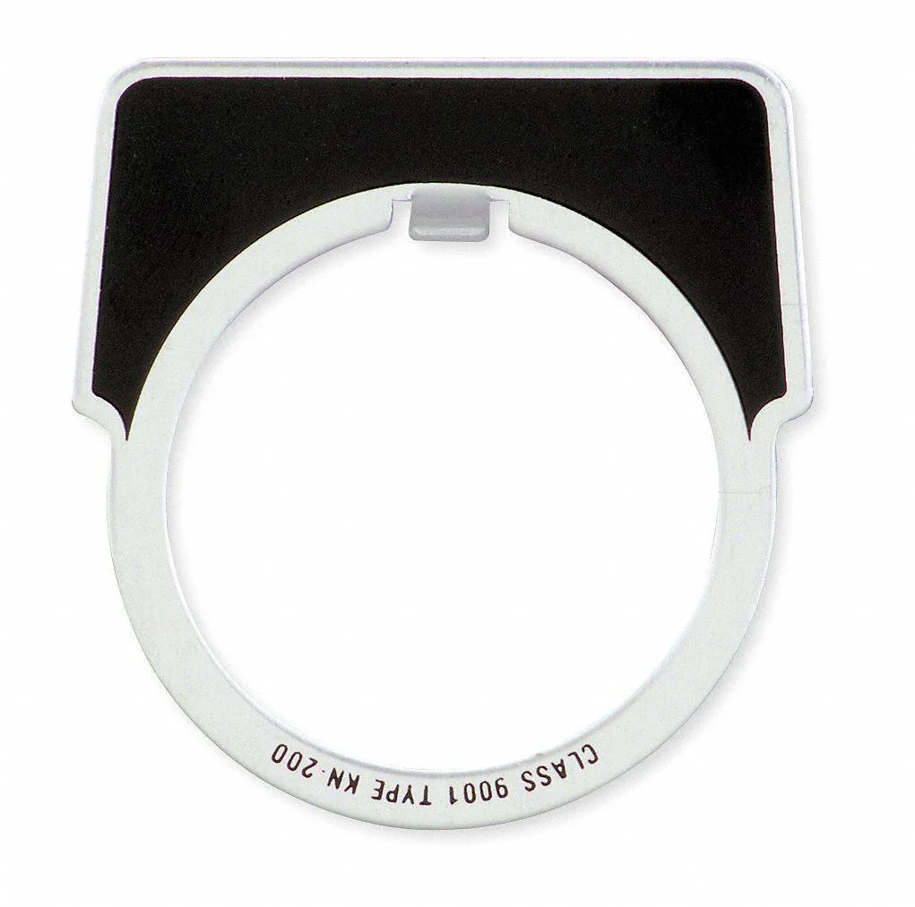 Schneider Electric Schneider Electric 9001KN244 Legend Plate Off/On Silver/Black 30mm 1.9x2.3in — product photo