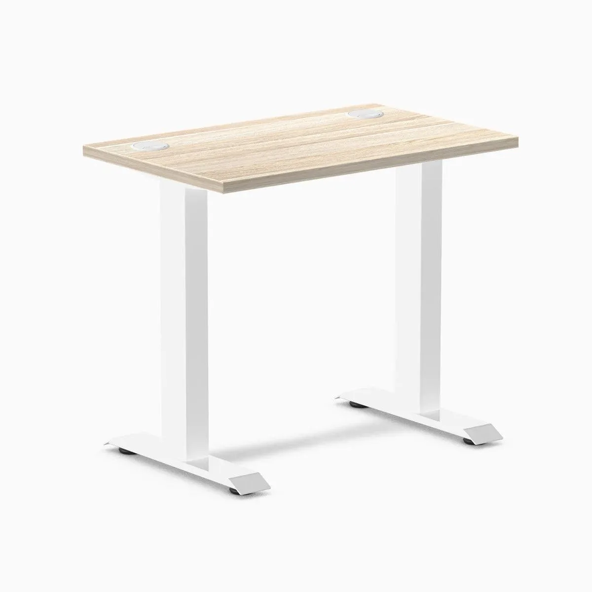 Desky Desky Zero Mini Office Desk Classic Oak White 32 x 20 in — product photo