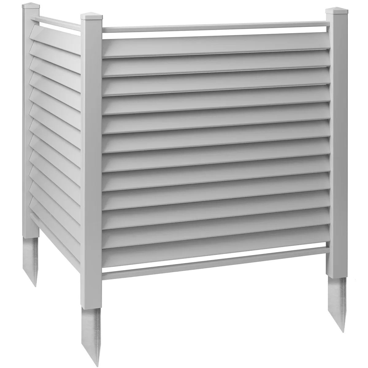 Casafield Casafield 48" x 48" Louvered Privacy Screen Fencing - Gray — product photo