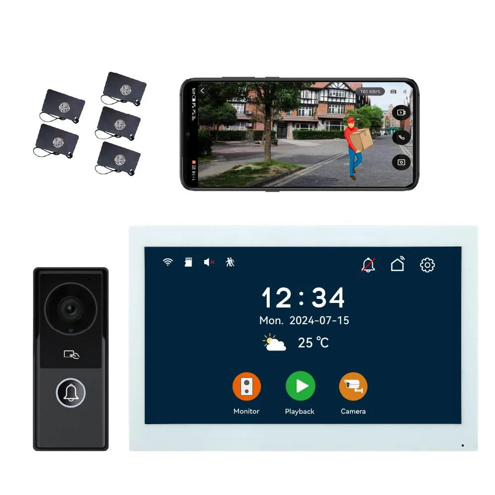 visiPower visiPower 2-pin Wired 2MP 10" Touch Monitor Video Doorbell Intercom System — product photo