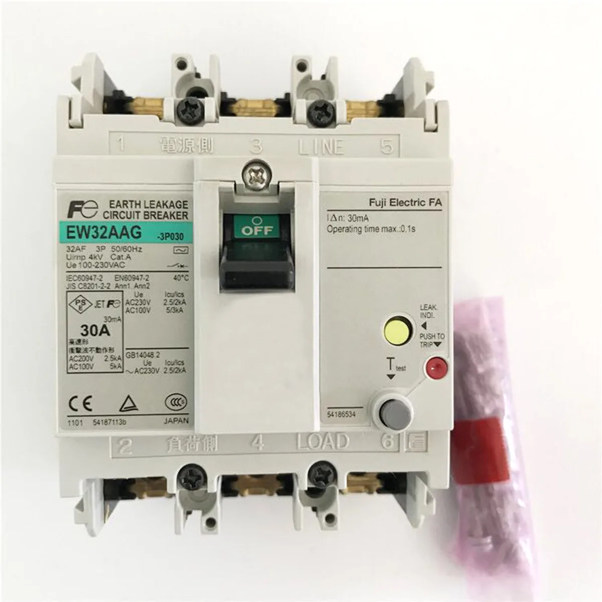 Red Fuji EW32AAG leakage circuit breaker 3P 20A