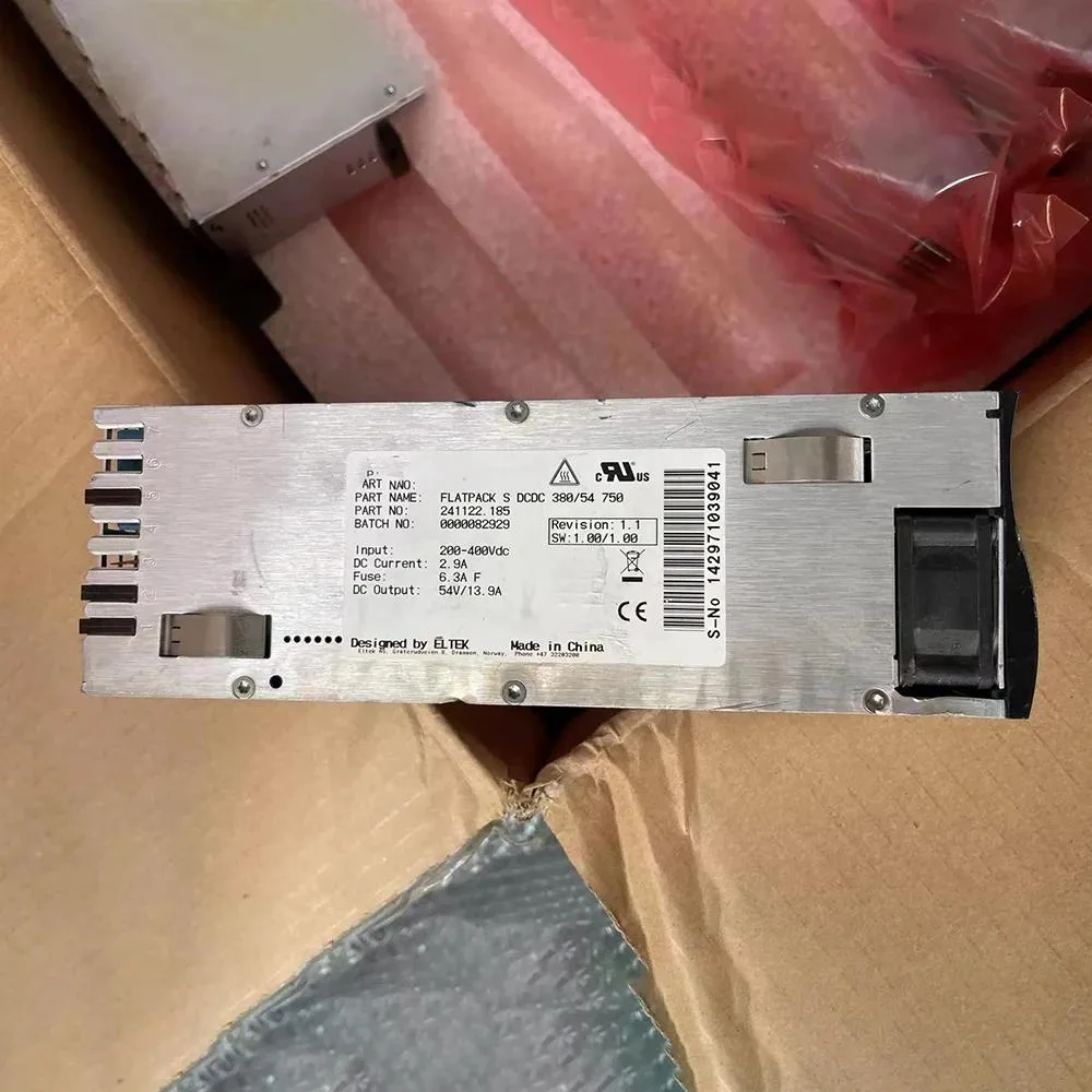 Rectangular DC/DC power module, matte metal finish, model 241122.185, 750W rating