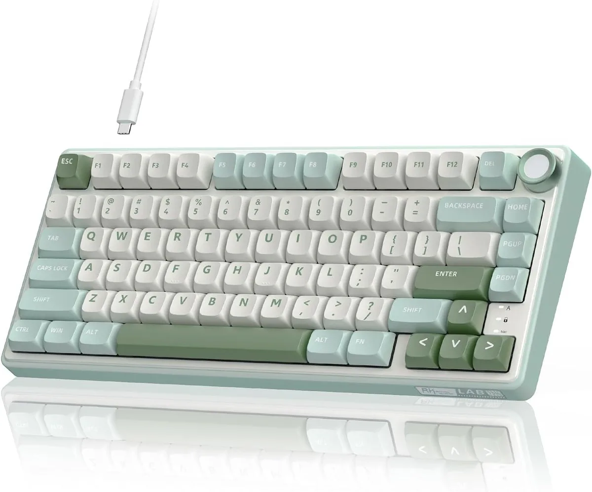 GCROWN GCROWN R75 75% Wired Gaming Keyboard with Volume Knob — product photo