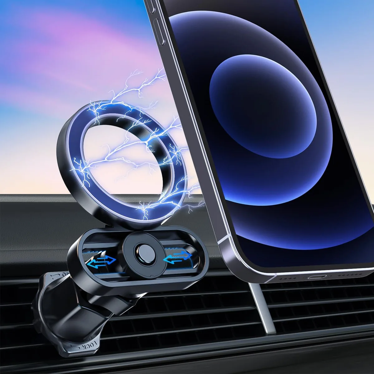 SOEWIOU SOEWIOU A300+X158SZJ-1 Magnetic Vent Phone Mount Black — product photo