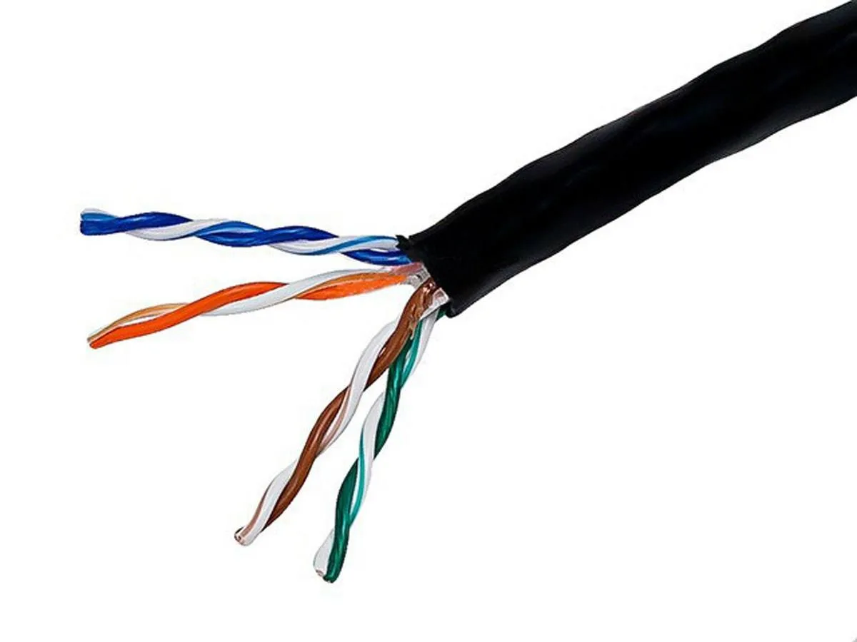Monoprice Inc. Monoprice 112756 Cat5e 1000ft UTP Solid CMR 350MHz 24AWG Black network ethernet cable — product photo