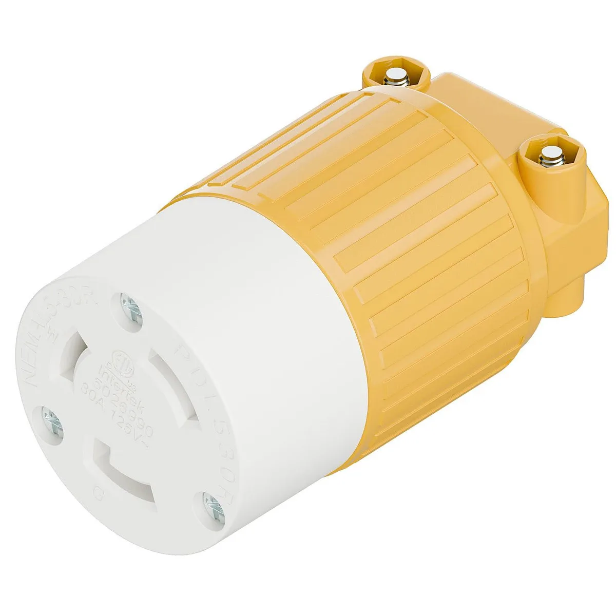 LORDWORLD LORDWORLD NEMA L5-30R 30A 125V Locking Connector Yellow — product photo