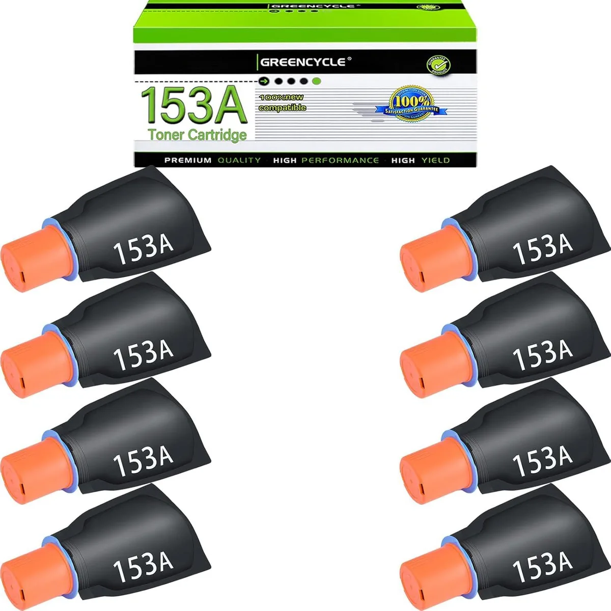 GREENCYCLE GREENCYCLE W1530A Compatible Black Toner Cartridge 8 Pack — product photo
