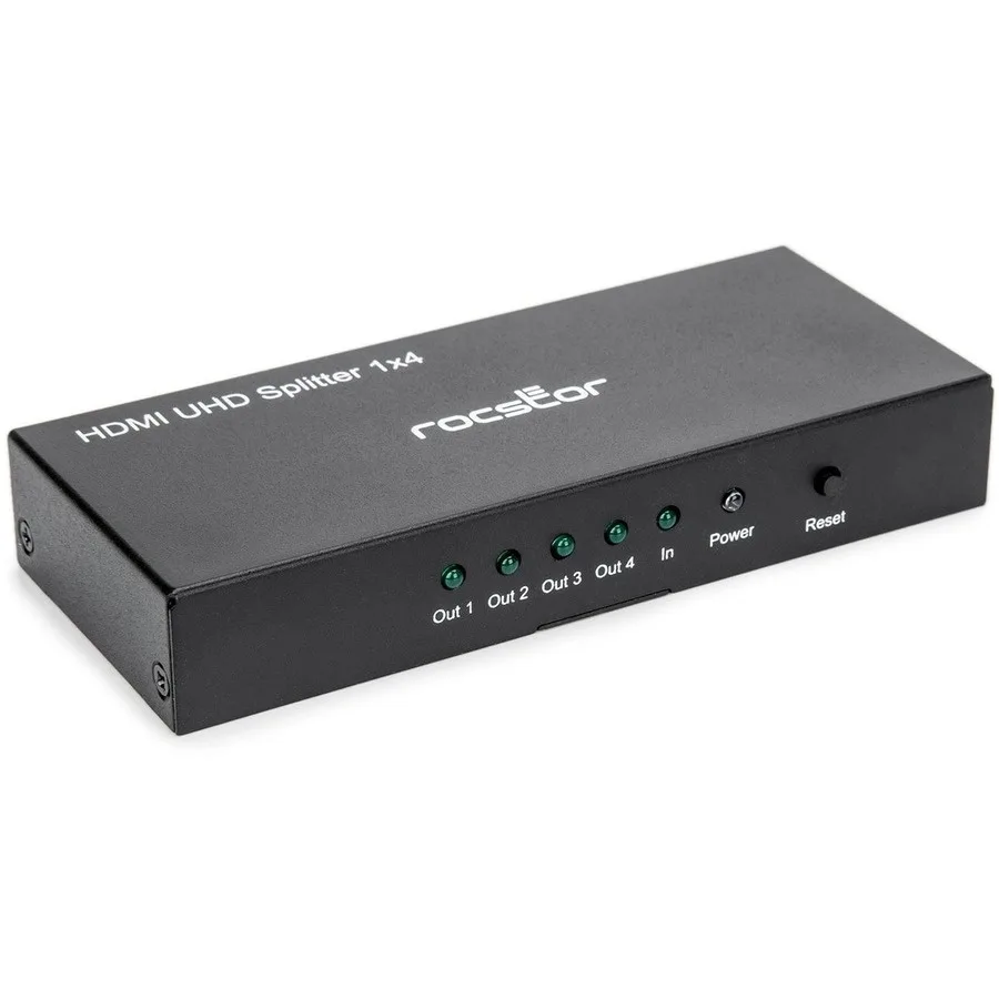 Rocstor Rocstor Y10C294B1 4 Port HDMI Splitter 4K 60Hz audio adapter — product photo