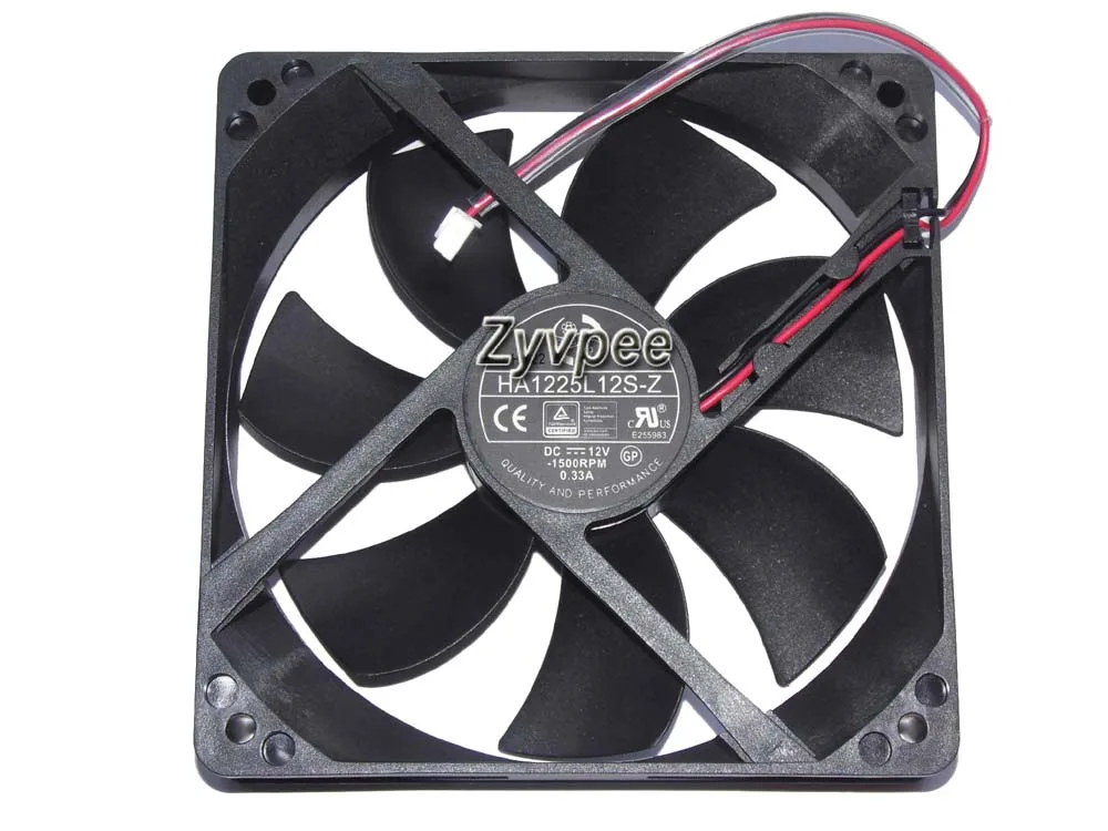 Zyvpee Zyvpee HA1225L12S-Z 120mm 12V .33A 2-pin case fan — product photo
