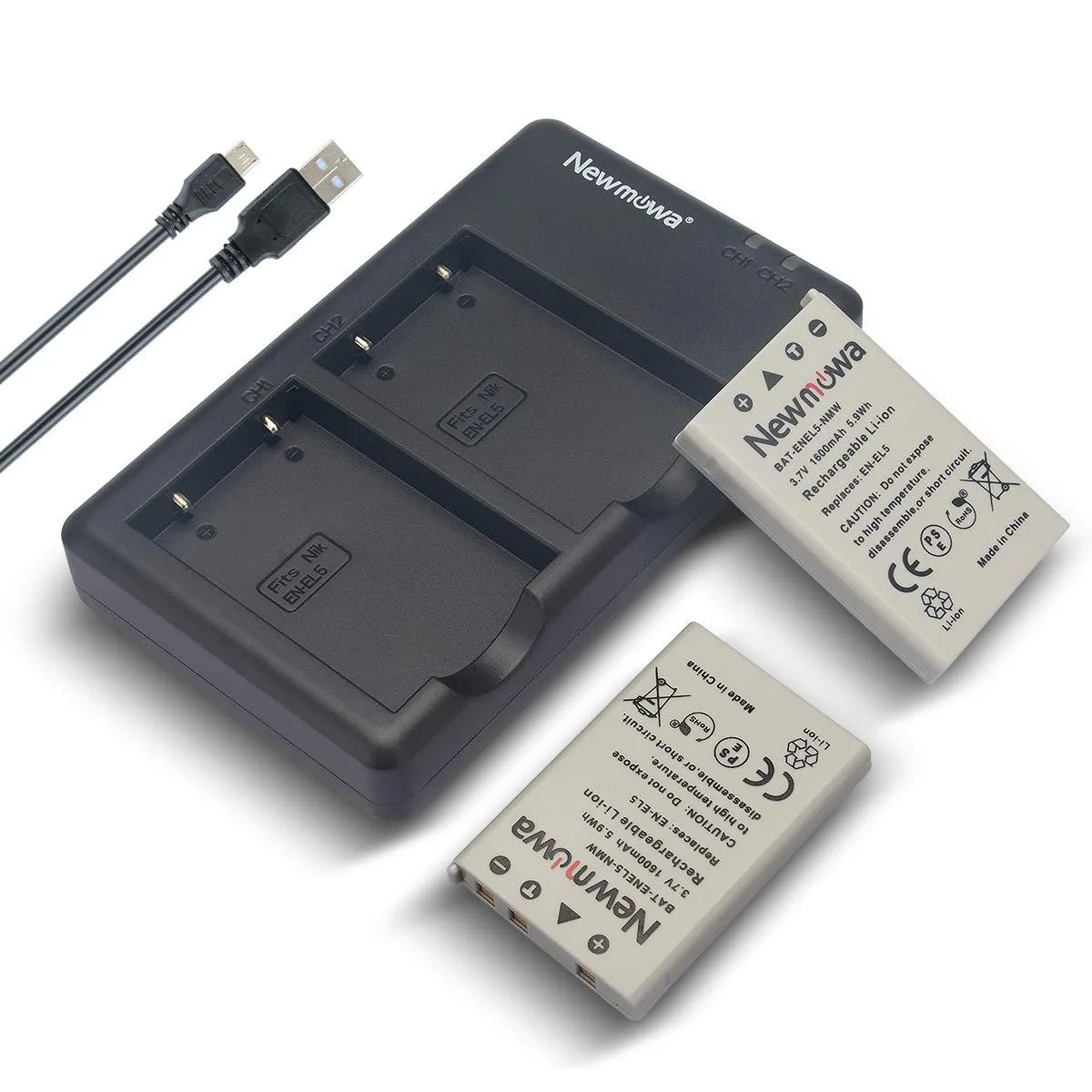  Accessory Power EN-EL5 2-Pack 1600mAh Dual USB Charger Kit — product photo