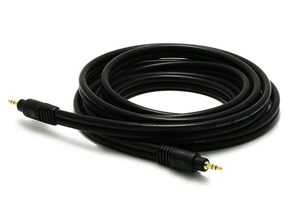 Monoprice Inc. Monoprice Inc. 5578 3.5mm Stereo Male to Male Cable 10ft 22AWG Gold Plated Black — product photo