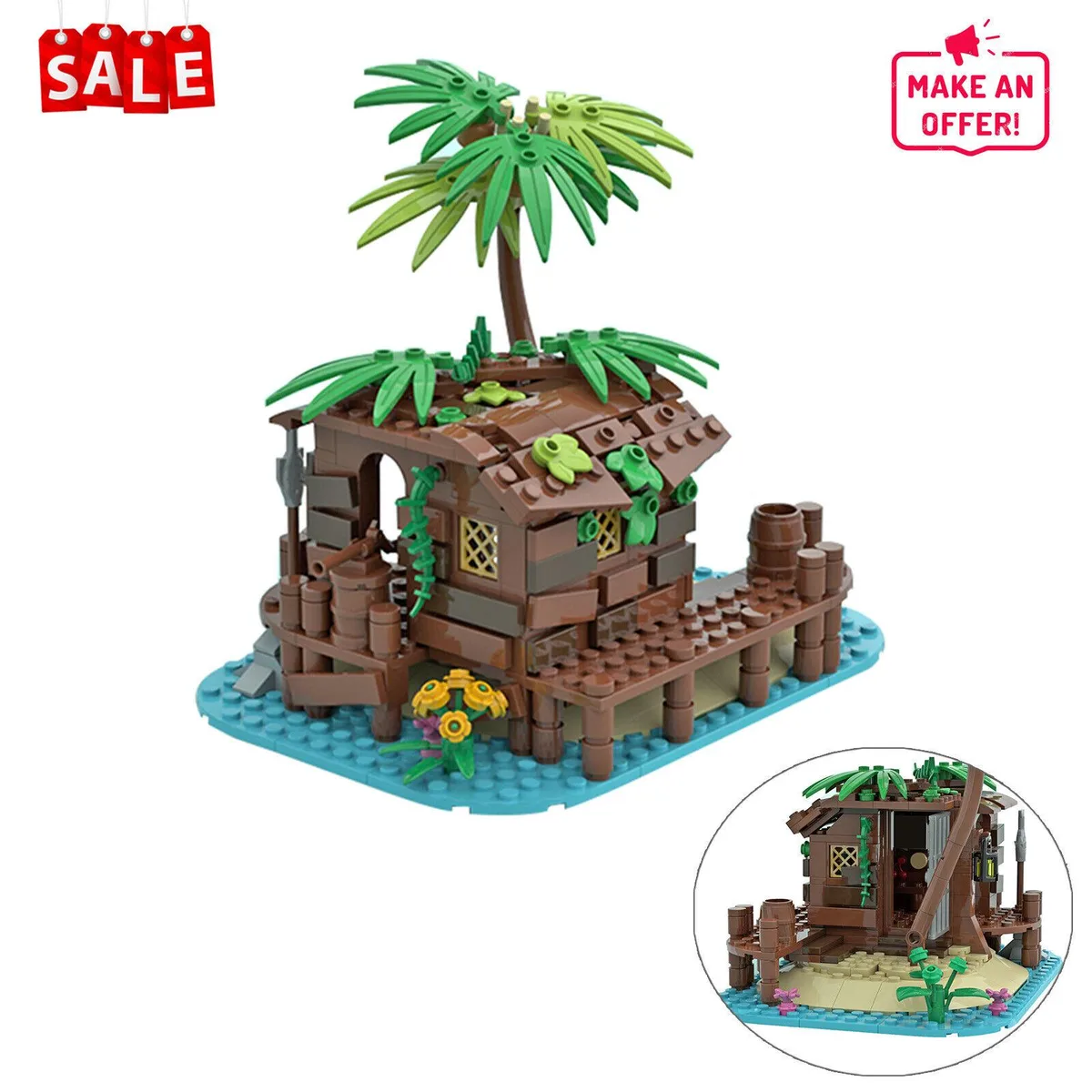 ZITIANYOUBUILD ZITIANYOUBUILD Pirate Shed / 21322 Barracuda Bay Extension 166 Pieces Educational Building Set — product photo