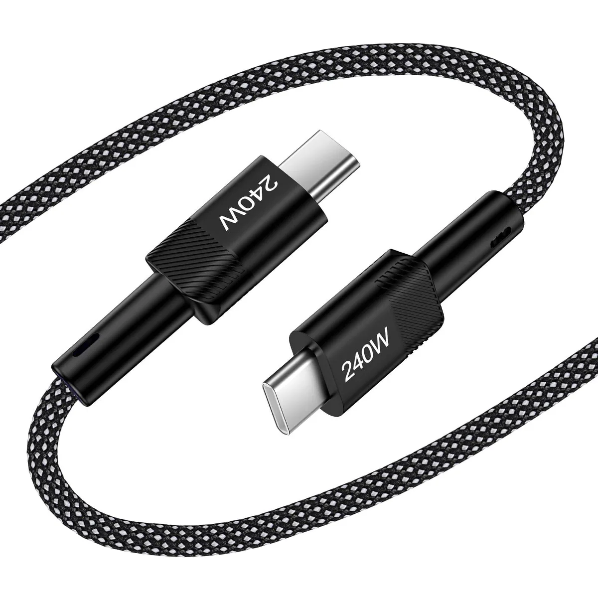  Zacenei Samsung Gala USB-C to USB-C Cable 10 ft 240W 5A Black — product photo